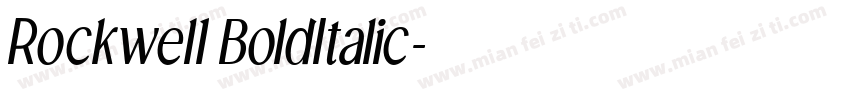 Rockwel1 BoldItalic字体转换